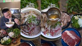 How to make Pho | Vietnamese Beef Noodle Soup Food | Easy Recipe Khmer Laos Thai Hmong Iu Mien