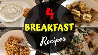 Breakfast recipes / Vellappam & Onion Chutney/Uthappam/Kothu Chappathi/Pita Bread in Tuna Masala