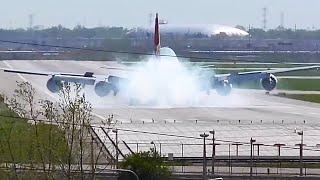 747 Impacts Runway With No Flare