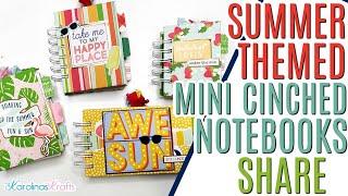 Summer Mini Journals Project Share using Summer Collections & Cinch Machines, Mini Notebooks