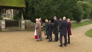 King Charles, Queen Camilla, members of the royal family arrive for Christmas Day service | AFP