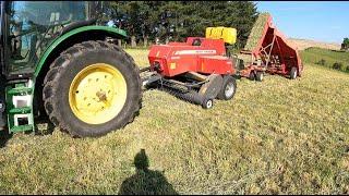 First Time Ever Baling with an Inline Massey Ferguson 1840