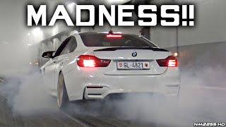 Tuned Cars & Supercars Going CRAZY in a Tunnel!! - MAD Burnouts, Launches & Accelerations!!