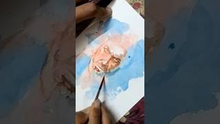 Watercolor technique #shorts #youtubeshorts #bholaa #ajaydevgan