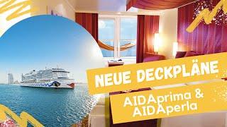 AIDAprima & AIDAperla neue Deckpläne 2025