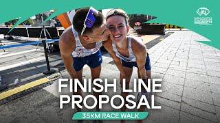 Race walker proposes after finish  | World Athletics Championships Budapest 23