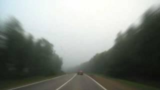 Morning drive, Moscow region, timelapse