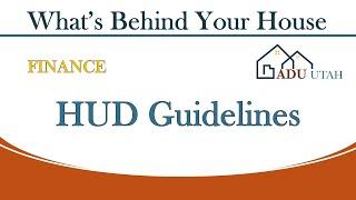 ADU Research Library Finance Section - FHA & HUD Guidelines