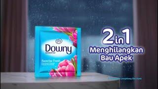 Downy Sunrise Fresh Formula 2 in 1! Bantu Hilangkan Bau Apek! Seperti Dijemur di Luar Ruangan!