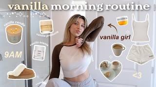 my VANILLA-themed MORNING ROUTINE (using vanilla products, scents, & breakfast)