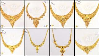 gold new necklace designs with weight and price 2025