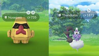 SHINY NOSEPASS AND SHINY THUNDURUS CAUGHT IN POKÉMON GO!