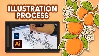 My Illustration Process for Packaging Design  - Step by Step Process
