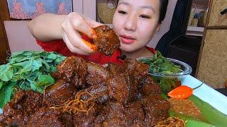 Mom's Smoked Pork || Cooked With Lots Of Chilli Powder ||Tangkhul Style Pork Curry || Mukbang ||