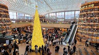 4K Exploring Starfield COEX Mall, Seoul | Indoor Shopping Tour, -10°C Completely Frozen Korea