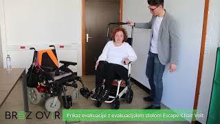 Evakuacija z evakuacijskim stolom Escape-Chair VOLT