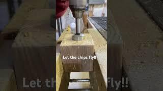 Hand drill instead of press! #maker #woodworker #buylocal #family