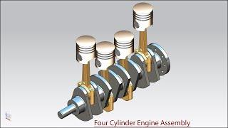 Four Cylinder Engine Assembly || Siemens NX Tutorial