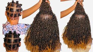 How to micro twist on short hair with curly Passion twist #minitwist #microtwists #twostrandtwist