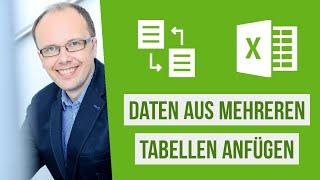 Daten in Excel aus mehreren Tabellen / Abfragen kombinieren bzw. anfügen