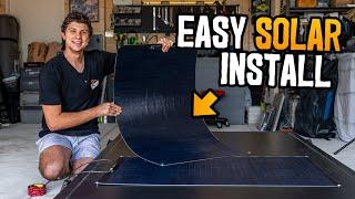 DIY Solar Panel Install on my Rooftop Tent WITHOUT DRILLING