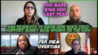 Dad Requests to Know How Much Child Support Money Mom Spends on the Kids | Dad Made $165,000