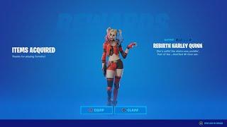 REBIRTH HARLEY QUINN Skin Gameplay & Review! (Batman/Fortnite: Zero Point Comic Book FIRST CODE)