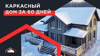 Двухэтажный КАРКАСНЫЙ ДОМ под ключ за 60 дней. Проект М-121. SKN - DOM