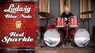 60s Ludwig Blue Note Drum Kit - Red Sparkle