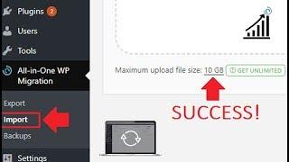 Increase 512MB Size Limit On All In One WP Migration Unlimited Extension