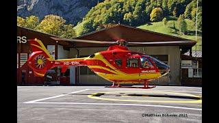 Air Glaciers I EC135 I HB-ZRK I Takeoff Heliport Lauterbrunnen 