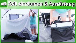 Zelt einräumen & zusätzliche Ausrüstung fürs Camping |  Inneneinrichtung | Aufbau | zelten mit Kind