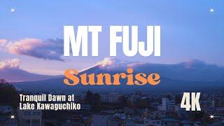 [4K] Mount Fuji Sunrise and Cloud Veil