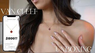 VAN CLEEF UNBOXING REVIEW + OUTFITS!!! | Sweet Alhambra Pendant Rose Gold Carnelian