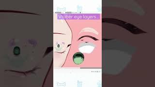 The MANY layers of a Vtuber eye… #live2d #vtuber