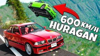 ️ AUTA KONTRA OGROMNY HURAGAN! SPADAJĄ Z KLIFU | BeamNG Drive |
