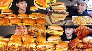 ASMR Burgers Mukbang Compilation 8 | Fast Food Asmr | Satisfying eating sounds