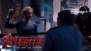 Avengers: Age Of Ultron | Quicksilver Warns The Station Scene | Disney+ [2015]