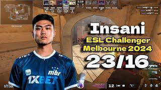 CS2 POV MIBR insani (23/16) vs Aurora (Mirage) ESL Challenger Melbourne 2024 Grand final