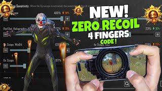 NewZERO RECOIL 4 FINGERS SENSITIVITY + CONTROL CODES 3.5 Sensitivity | PUBG BGMI