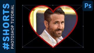 Photoshop Image Inside a Shape Ryan Reynolds #shorts