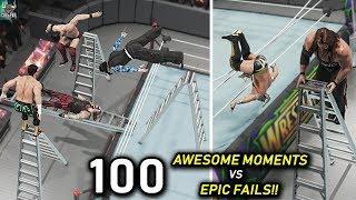 WWE 2K19 Top 100 Awesome Moments vs Epic Fails!! WWE 2K24 Countdown