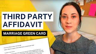 SAMPLE THIRD PARTY AFFIDAVIT | Bonafide Marriage Evidence for Marriage Green Card