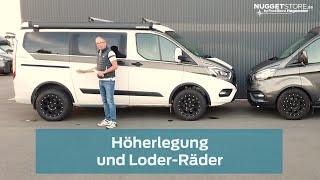 Ford CamperVan Zubehör: Höherlegung und Loder Räder Upgrades