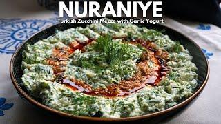 Turkish ZUCCHINI MEZZE with GARLIC YOGURT - Easy & Healthy