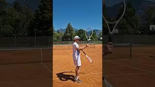 Topspin Tennis Serve Tip - Throw The Racket And Spin It