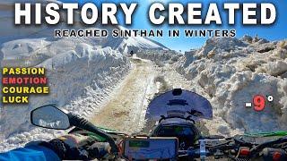 HISTORY CREATED | Motorcycle Ride To Frozen SINTHAN PASS | -9° | Winter Kashmir Ride | Ep-5