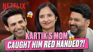 Kartik Aaryan's Mom CAUGHT Him Bunking Classes?!  #TheGreatIndianKapilShow