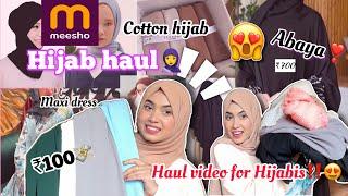 Meesho hijab haul‼️₹100 hijab combo 4 hijab ₹400 only beautiful abaya , khimmar & cotton hijab‼️