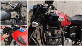 Royal Enfield Vinyl Wrapping Red & Black | Bullet Modification |  Vwraps Sikar